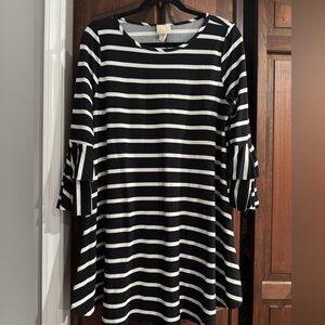 Zadie Bs Black and White Striped Women's Top